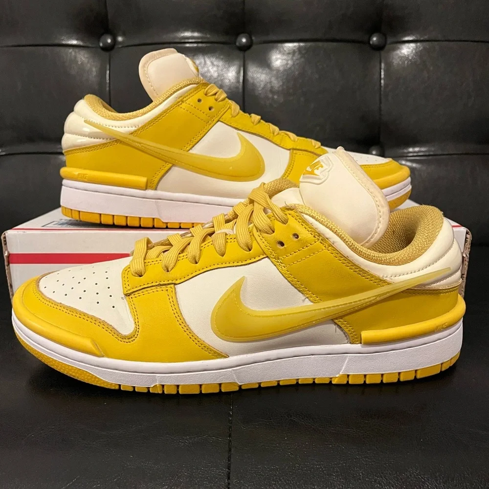 Women’s Nike Dunk Low Twist “Vivid Sulfur / Coconut Milk” Sz 11 - Picture 1 of 7